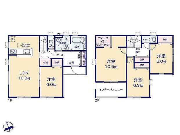 (1号棟)、価格2590万円、4LDK、土地面積198.37m2、建物面積115.1m2