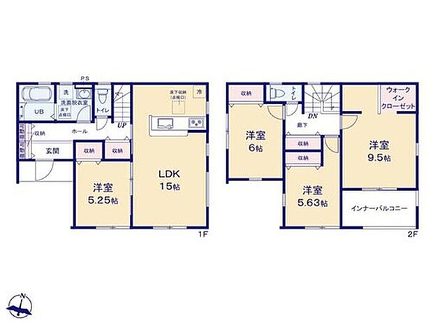 【4LDK】玄関からの動線上にお風呂があることで、外出先から帰ってすぐにお風呂に入れます!汗や汚れをすぐに洗い流せ、リビングに持ち込まず清潔な状態を保てます!帰宅後すぐにリフレッシュできますね!