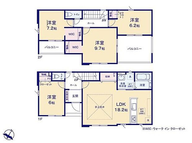 【4LDK】LDKと離れて洋室があります。客間やご両親の部屋としてもプライバシーを保てます。空間を隔てることでライフスタイルに合わせて自在に快適に使えるようになります。