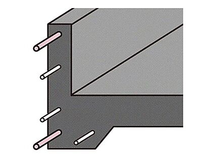 基礎の主筋に16mm鉄筋
