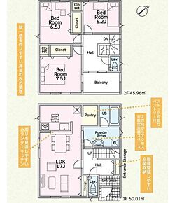 家族の顔が見える対面キッチン！会話が弾み、料理中も子どもの様子を見守れる安心のスタイルです！自然とコミュニケーションが生まれる、心地よい暮らしを叶えます！ 