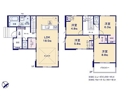 ゆとりある空間になる折上天井です！家族以外も親戚や友人など穏やかな時間を過ごせるでしょう！採光性や通気性が優れているため明るく快適に暮らせます！ 