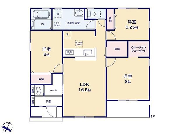 【3LDK】どの世代からも人気の平屋です！なによりもワンフロアで生活できることが魅力でしょう！洗濯、掃除、荷物の出し入れなど家事を効率よく済ませ、生活するうえで必要な移動距離を短くすることが可能です。