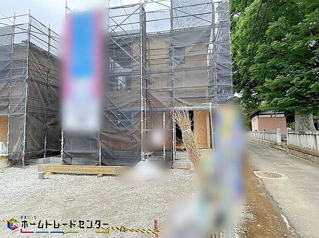 【現地外観写真】1号棟 関東鉄道常総線「下妻」駅まで車で2分♪「耐震+制震」を兼ね備えた家、QUIE(クワイエ)。住宅性能評価取得物件!安心の第三者機関による検査済み!