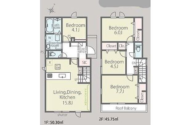 (2号棟)、価格3390万円、4LDK、土地面積113.2m2、建物面積96.05m2

