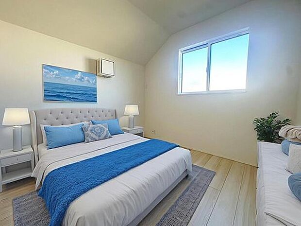 ≪Room≫
明るめのフローリングですので、壁紙ともマッチし、お部屋を更に広く見せてくれる効果も。
※家具はCGでございます。