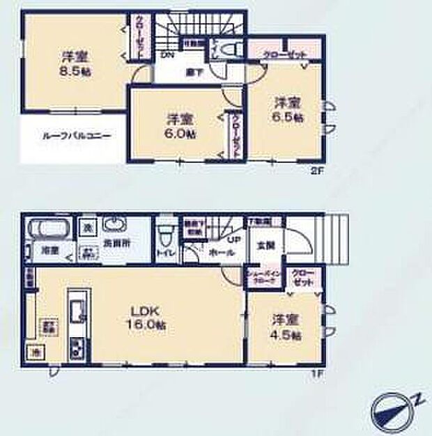 (2号棟)、価格3899万円、4LDK、土地面積138.4m2、建物面積102.68m2