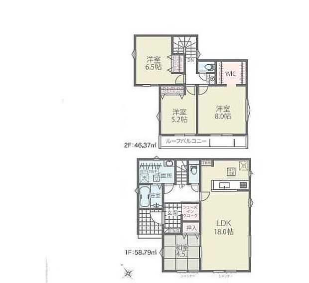 (1号棟)、価格3190万円、4LDK、土地面積165.5m2、建物面積108.48m2


