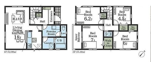 (2号棟)、価格3390万円、4LDK、土地面積179.46m2、建物面積108.47m2
