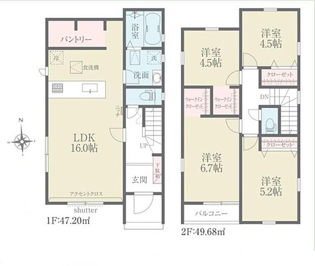 (1号棟)、価格3999万円、4LDK、土地面積116.91m2、建物面積96.88m2