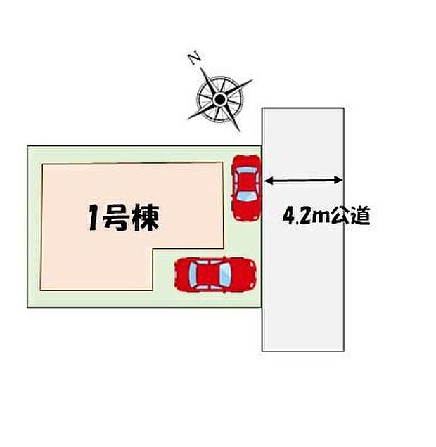 ≪全体区画図≫
お車2台駐車可能です◎