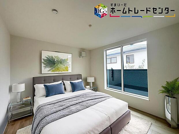 ≪Room≫
お陽さまの光をさわやかな風をたっぷりとりこめます。室内はいつも明るい印象なので気持ちの良い朝を迎えられます。毎日の生活も明るくなりそうです。
※家具はCGでございます。