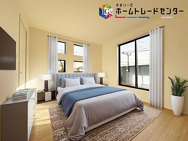 【居室】≪Room≫
朝日と共に起きて、日中もたっぷり日差しが降り注ぐ間取り。
※家具はCGでございます