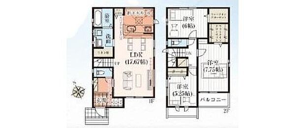 【3LDK】2階の居室は日当たり良好でお昼寝したくなる温かさ♪２部屋にウォークインクローゼット設置で収納も豊富です♪