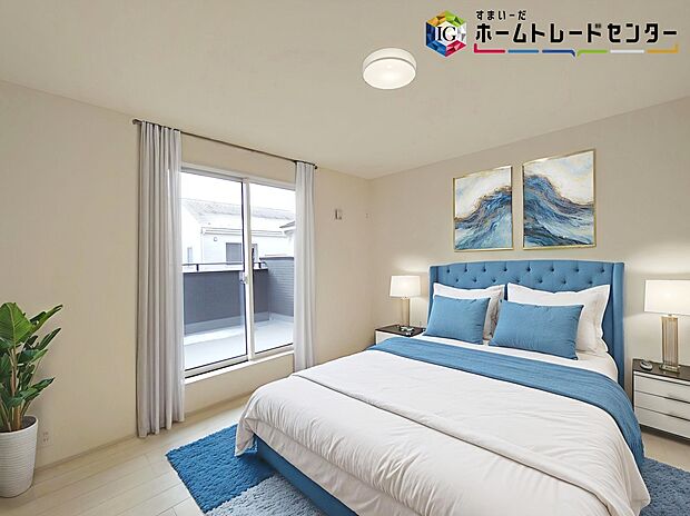 【居室】≪Room≫
お陽さまの光をさわやかな風をたっぷりとりこめます。室内はいつも明るい印象なので気持ちの良い朝を迎えられます。毎日の生活も明るくなりそうです。
※家具はCGでございます。