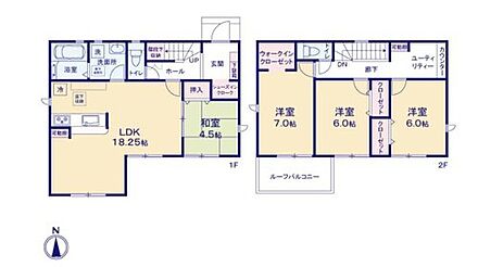 全居室南向きの明るい邸宅♪リビング隣の和室は、客間としは勿論、お昼寝スペースや書斎など、多目的にお使い頂けますので、大変便利です♪シューズインクローク、ウォークインクローゼット完備♪ 