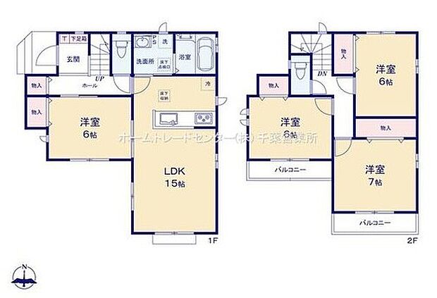 【4LDK】リビング横には多目的に利用できる洋室を完備♪玄関からすぐにご案内できるので急な来客時も安心です♪全居室に収納をご用意しているのでお部屋をすっきりお使いいただけます♪