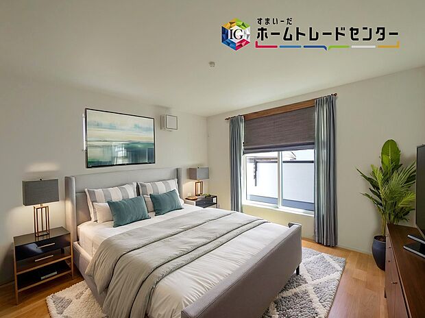 【寝室】≪Room≫
お陽さまの光をさわやかな風をたっぷりとりこめます。室内はいつも明るい印象なので気持ちの良い朝を迎えられます。毎日の生活も明るくなりそうです。
※家具はCGでございます。
