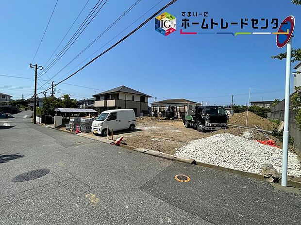 【現地外観写真】◆休日にご家族揃ってご見学はいかがでしょうか♪実際の現地を見てみると図面などではわからない、新たな発見もありますのでまずはお気軽にお問い合わせください♪
