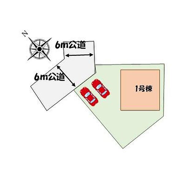 【全体区画図】カースペース2台分♪