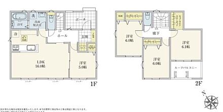全居室南向きの明るい邸宅♪
リビング隣には、便利な洋室５帖を用意。お子様のお昼寝スペースや書斎としてなど、いろいろとお使い頂けます☆ 