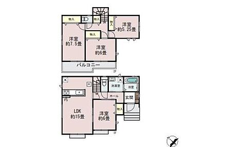 全居室南向きの明るい邸宅♪
リビング隣の洋室は、客間としは勿論、お昼寝スペースや書斎など、多目的にお使い頂けますので、大変便利です☆ 