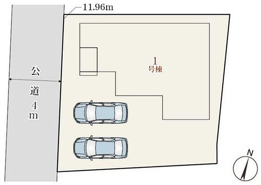 １号棟　２，０８０万円

並列駐車２台可能なカースペース付きです♪
