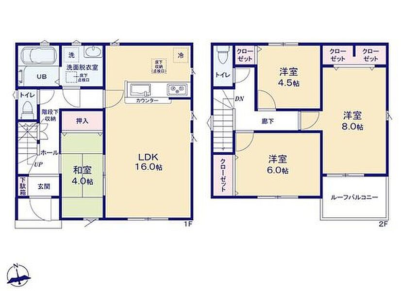 (3号棟)、価格1590万円、4LDK、土地面積205.63m2、建物面積95.22m2