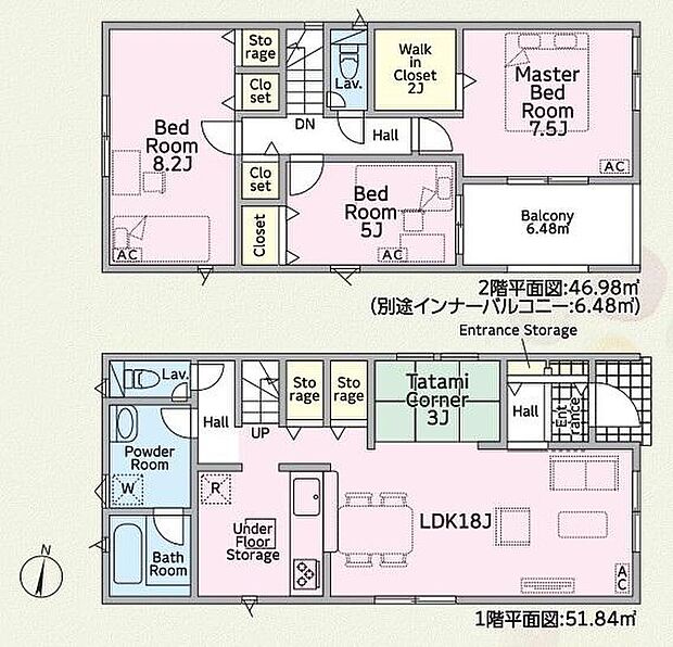(1号棟)、価格2790万円、3LDK、土地面積130.72m2、建物面積105.3m2