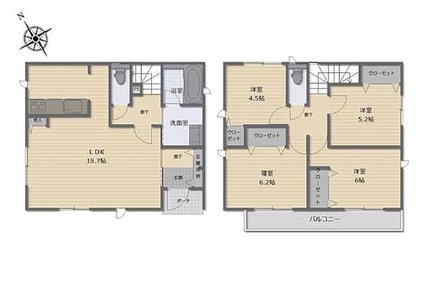 (1号棟)、価格2890万円、4LDK、土地面積119.68m2、建物面積94.76m2