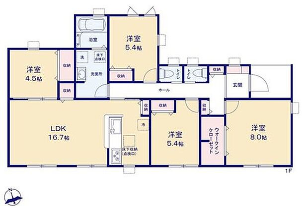 (1号棟)、価格2380万円、4LDK、土地面積259.22m2、建物面積96.34m2