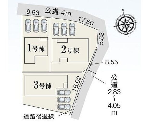 １号棟　２，１８０万円
２号棟　２，３８０万円
３号棟　２，３８０万円