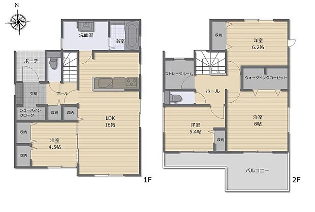 (1号棟)、価格2380万円、4LDK+S、土地面積231.82m2、建物面積111.08m2