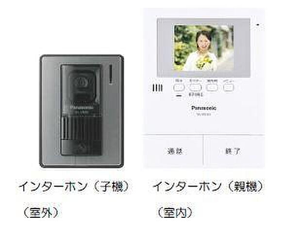【ＴＶモニター付インターホン】映像と音声で玄関先の様子をチェックできるモニター機能や、夜間の訪問者の顔も確認できるLEDライトを装備しています。