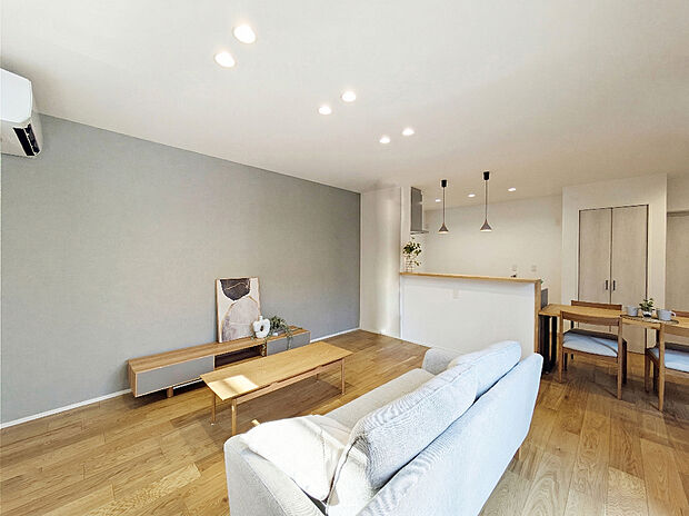 【【リビング】※イメージです】キッチンと水回りが近く、調理・洗濯が同時に進められる効率的な動線。リビングの隣には、4.5帖の洋室付き♪