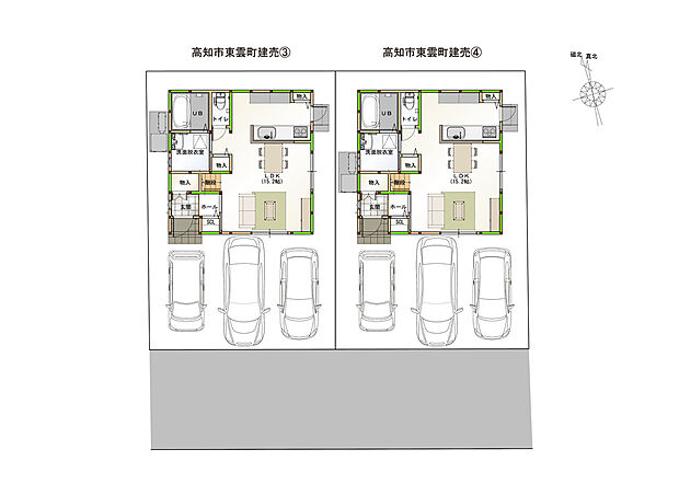 【区画図】駐車3台可能なカースペース付き♪　※画像はイメージです