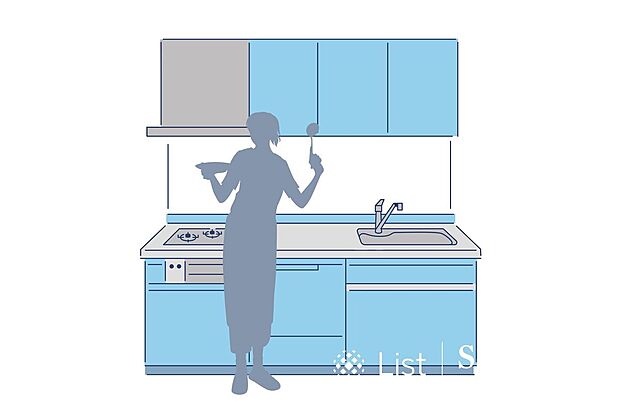 【その他設備】■システムキッチン■収納が充実したシステムキッチン！３口コンロもあり、調理スペースも確保され、広さも丁度良く使いやすいシステムキッチンになります！