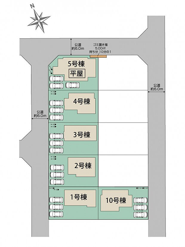 宇都宮市下岡本町10棟 区画図