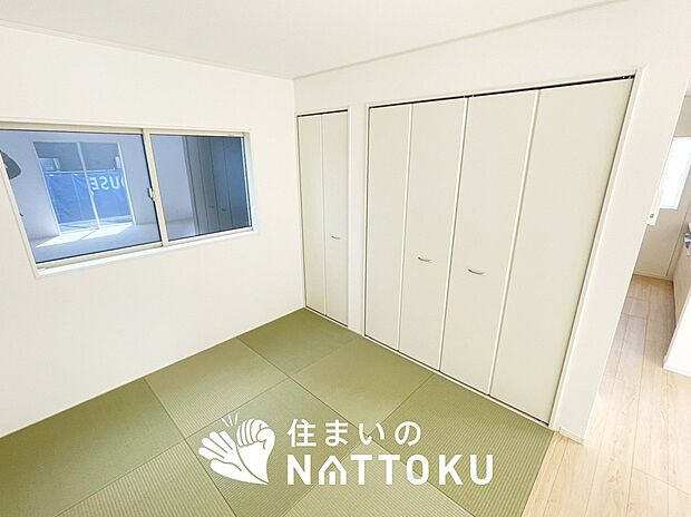 【現地写真(和室)】大壁仕様の新和室。くつろぎの空間です。