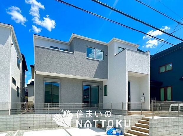 【現地写真（外観）【２号地】】断熱性、気密性を高める工夫で一年中ずっと心地よく暮らせる、高気密・高断熱です。