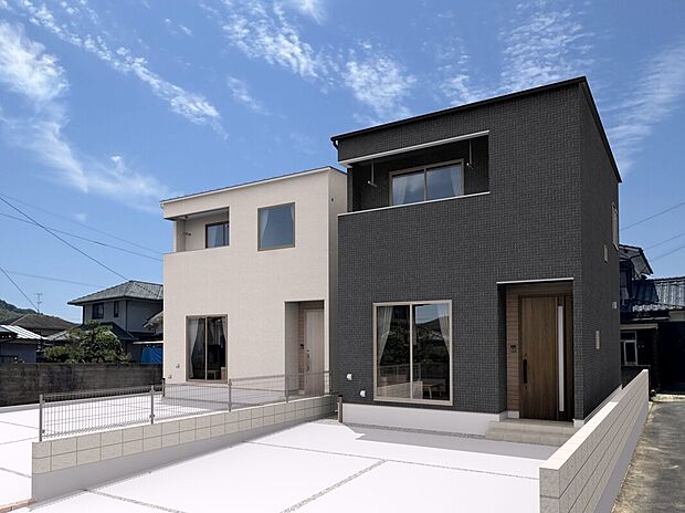 【松山市別府町建売(4)】間取りは3LDKと、プライベートスペースをしっかり確保しつつ、楽しい家族団らんもできる広々17.5帖のLDKがある住まいです♪※画像は完成予想図です。