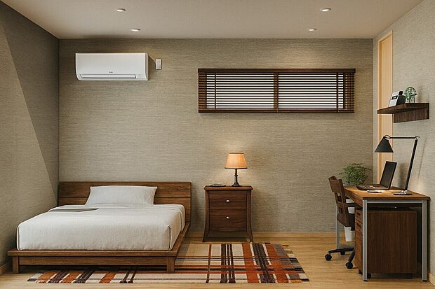 【【完成イメージパース(洋室6帖)】】■自由にお好みのカラーやデザインを選べるため、リビングは明るくナチュラルに、寝室は落ち着いたトーンに…など、ライフスタイルに合わせて自由にコーディネートが可能です。