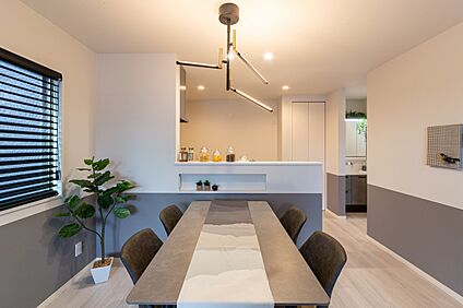 カウンターキッチンの18帖LDK