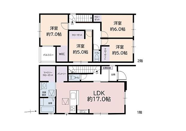 3号棟間取り図　※図面と現況が異なる場合には現況優先とします