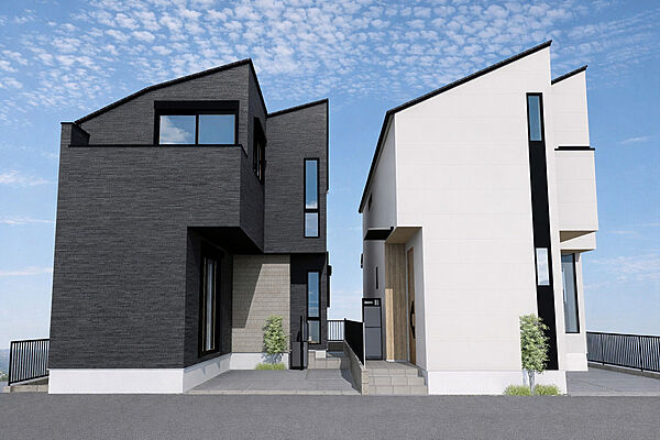 ※B号棟成約済
■閑静な住宅街に佇む高級感のある外観。
■外観パースは完成予想の為、イメージとなります。