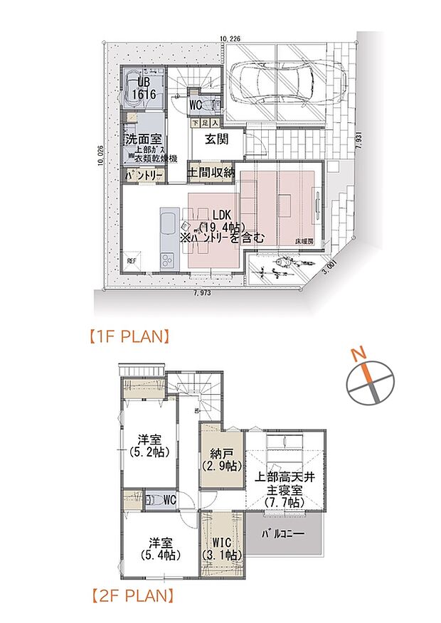 ■3LDK+納戸＋WIC＋土間収納（B号棟）