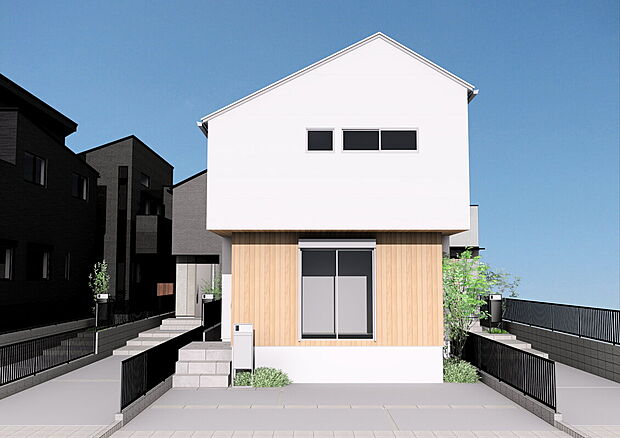 【外観予想図(D号棟)】■外観パースは完成予想の為、イメージとなります。