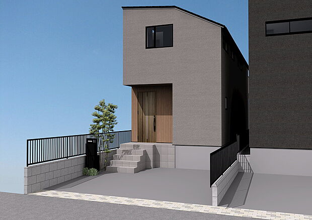 【外観予想図（B号棟）】■外観パースは完成予想の為、イメージとなります。