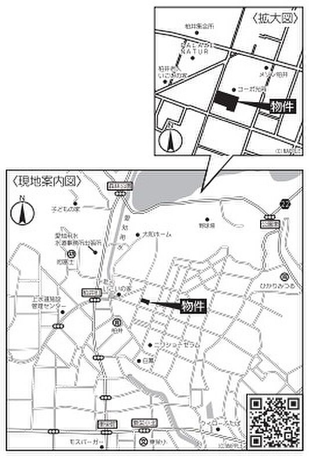 【現地地図案内】名鉄瀬戸線「三郷」駅徒歩18分