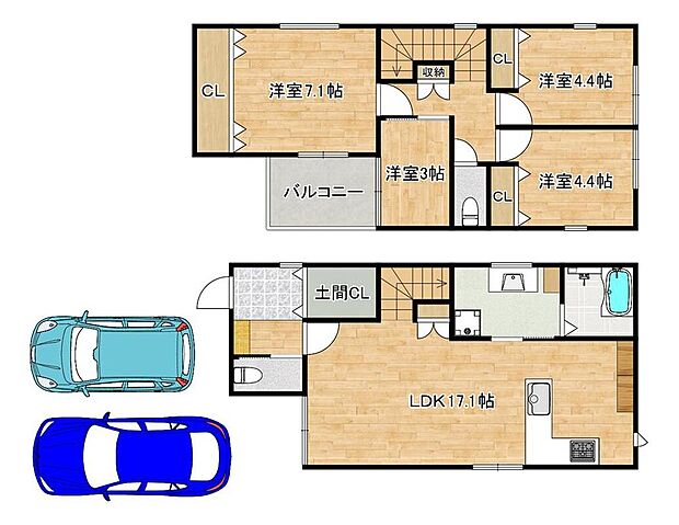 【限定１区画】駐車２台可能！ママが喜ぶ家づくりマリンホーム施工のお家！